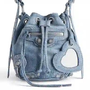 Balenciaga Le Cagole Denim Mini Bag