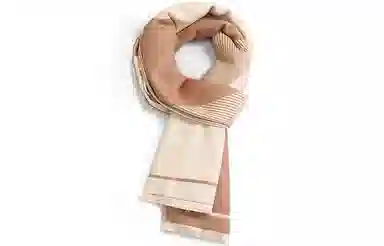 优幽兰 秋冬季新款 高级感小众撞色条纹 保暖外搭 披肩 女款 礼盒装