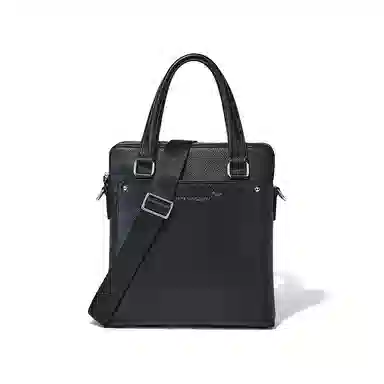 红蜻蜓 商务百搭大容量 头层牛皮 手提包公文包 中号 男款 黑色