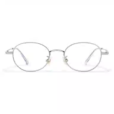 【联系客服可配度数】 佐川  超轻 钛文艺眼镜 高度数眼镜框复古椭圆近视眼镜 纯钛 圆形 光学镜架 男女同款情侣款 可配近视散光