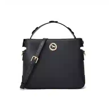 红蜻蜓 通勤百搭时尚 皮革 手提包 女款 黑色