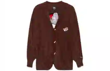 New Era x Hello Kitty V-Neck Cardigan Brown