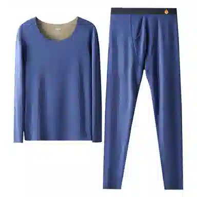 恒源祥 德绒无痕发热紧身打底保暖套装 男款