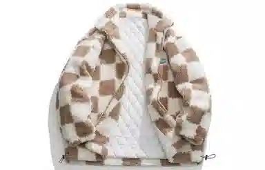 MEIPIN TANG Plaid Logo Fleece Jacket