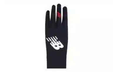 New Balance Letter Print Gloves Black