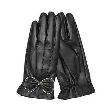 Pierre Cardin Bow Leather Gloves