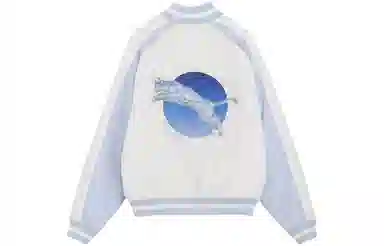 PUMA FW23 Metallic Logo Raglan Jacket White