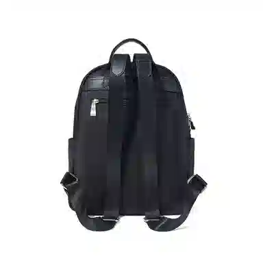 红蜻蜓 旅行背包大容量双肩包休闲女式双肩包 织物配超纤 女款 黑色