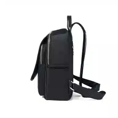 红蜻蜓 休闲女士背包大容量轻巧织物配超纤合成革双肩包 女款 黑色