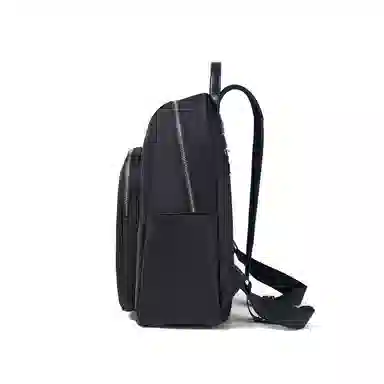 红蜻蜓 旅行背包大容量双肩包休闲女式双肩包 织物配超纤 女款 黑色