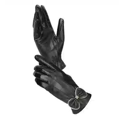 Pierre Cardin Bow Leather Gloves