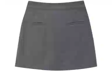 太平鸟 时尚简约绑带休闲短裙 灰色