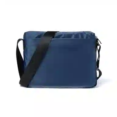 红蜻蜓 时尚休闲拉链开合 织物 斜挎包单肩包 常规 男款 蓝色