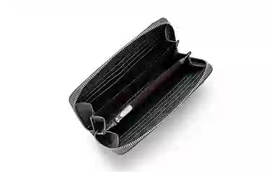 马莎兰缇 经典时尚潮流多功能拉链开合长款个性撞色 合成革 手拿包钱包 常规 男款 灰配啡