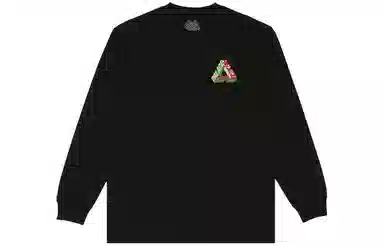 PALACE FW23 Logo Crewneck Long Sleeve Tee Black