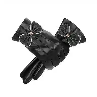 Pierre Cardin Bow Leather Gloves