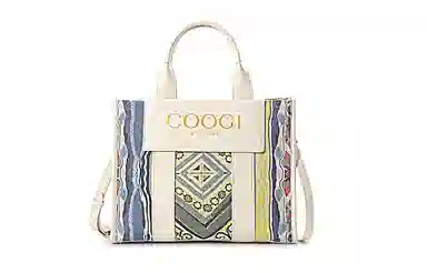 COOGI Sweater Pattern PU Tote