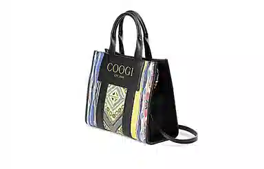 COOGI Sweater Pattern PU Tote