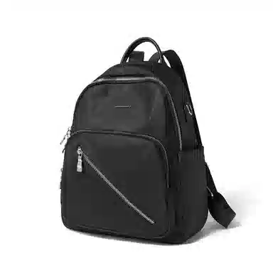 红蜻蜓 大容量轻便 织物配超细纤维合成革 旅行包书包背包双肩包 女款 黑色