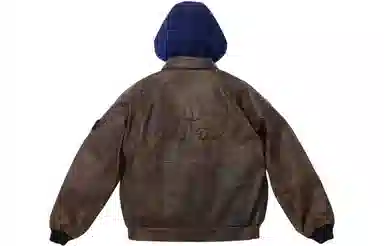 Supreme x Stone Island Leather Bomber Jacket