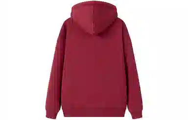 东鲸岁时记 纯色拉链宽松字母刺绣加绒开衫连帽卫衣 女款