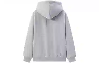 东鲸岁时记 纯色拉链宽松字母刺绣加绒开衫连帽卫衣 女款