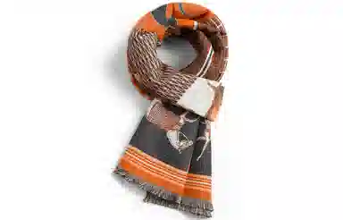 优幽兰 秋冬季百搭设计感旅行民族风 空调房办公室保暖外搭 两用实用大牌礼盒装 绒线围巾 女款