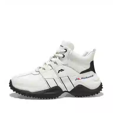 哥仑步 厚底百搭 中帮 生活休闲鞋 男款 白