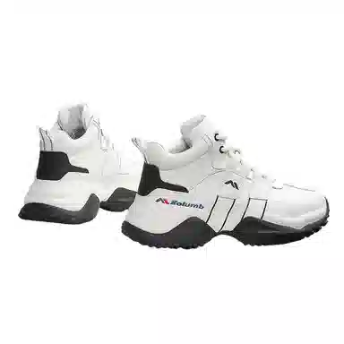 哥仑步 厚底百搭 中帮 生活休闲鞋 男款 白