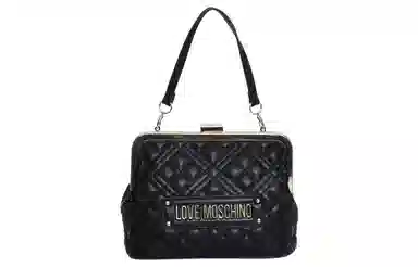 Love Moschino Logo PU Bag Black
