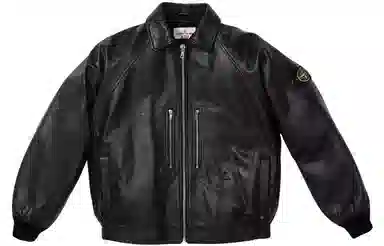 Supreme x Stone Island Leather Bomber Jacket