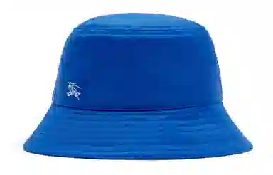 Burberry Equestrian Knight Logo Bucket Hat Blue
