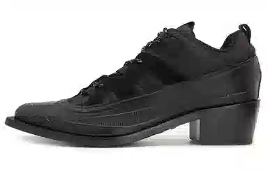 Burberry Leather Lace-Up Sneakers Black