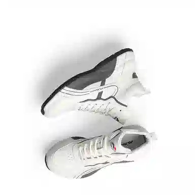 哥仑步 头层牛皮 厚底舒适 高帮 生活休闲鞋 男款 白灰