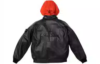 Supreme x Stone Island Leather Bomber Jacket