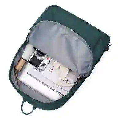 轻骑者 休闲大容量字母印花纯色初高中大学生上学通勤运动出游 织物 书包背包双肩包 男女同款情侣款 黑白色 韩版