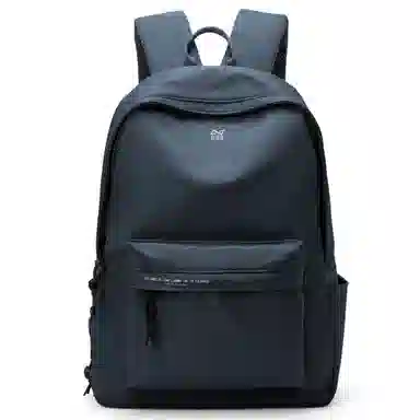 轻骑者 休闲大容量字母印花纯色初高中大学生上学通勤运动出游 织物 书包背包双肩包 男女同款情侣款 黑白色 韩版