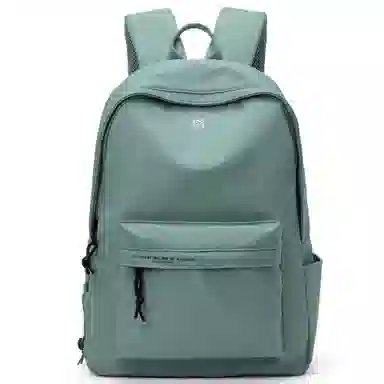 轻骑者 休闲大容量字母印花纯色初高中大学生上学通勤运动出游 织物 书包背包双肩包 男女同款情侣款 黑白色 韩版