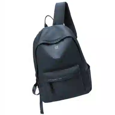 轻骑者 休闲大容量字母印花纯色初高中大学生上学通勤运动出游 织物 书包背包双肩包 男女同款情侣款 黑白色 韩版