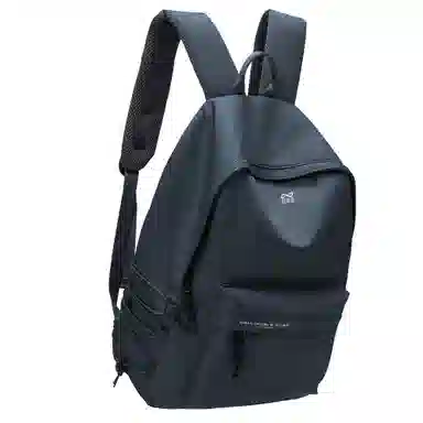 轻骑者 休闲大容量字母印花纯色初高中大学生上学通勤运动出游 织物 书包背包双肩包 男女同款情侣款 黑白色 韩版