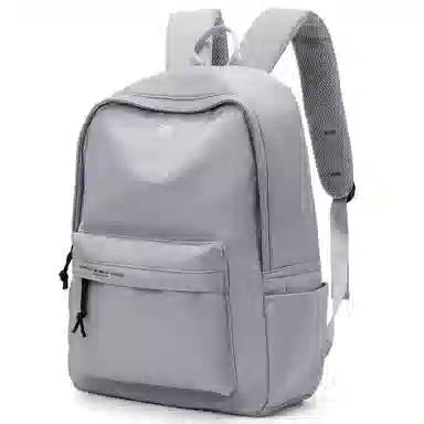 轻骑者 休闲大容量字母印花纯色初高中大学生上学通勤运动出游 织物 书包背包双肩包 男女同款情侣款 黑白色 韩版