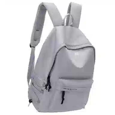 轻骑者 休闲大容量字母印花纯色初高中大学生上学通勤运动出游 织物 书包背包双肩包 男女同款情侣款 黑白色 韩版