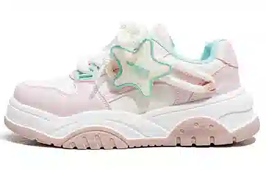 拉夏贝尔 潮流星星鞋 厚底面包鞋 板鞋 女款
