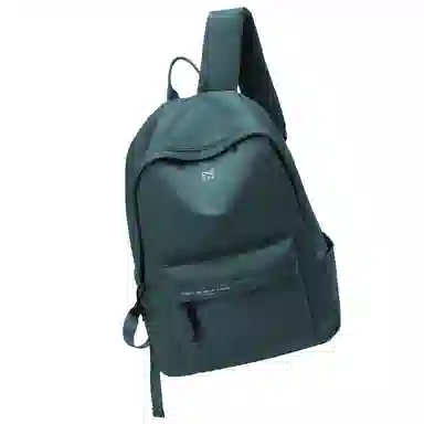 轻骑者 休闲大容量字母印花纯色初高中大学生上学通勤运动出游 织物 书包背包双肩包 男女同款情侣款 黑白色 韩版