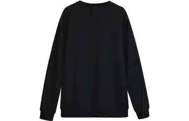 乔丹 纯色圆领抓绒套头卫衣 男款 黑色