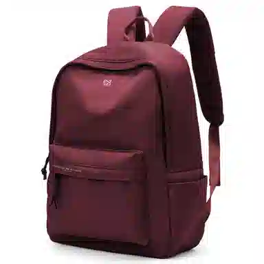 轻骑者 休闲大容量字母印花纯色初高中大学生上学通勤运动出游 织物 书包背包双肩包 男女同款情侣款 黑白色 韩版