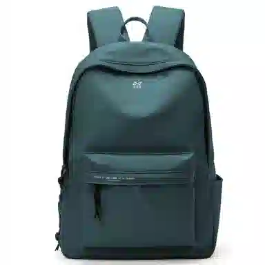 轻骑者 休闲大容量字母印花纯色初高中大学生上学通勤运动出游 织物 书包背包双肩包 男女同款情侣款 黑白色 韩版