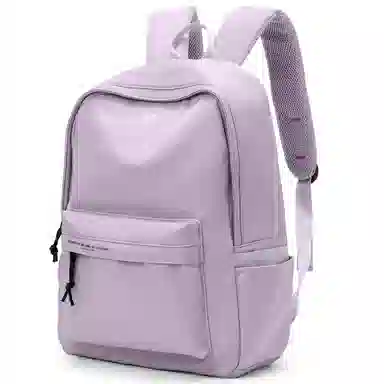 轻骑者 休闲大容量字母印花纯色初高中大学生上学通勤运动出游 织物 书包背包双肩包 男女同款情侣款 黑白色 韩版