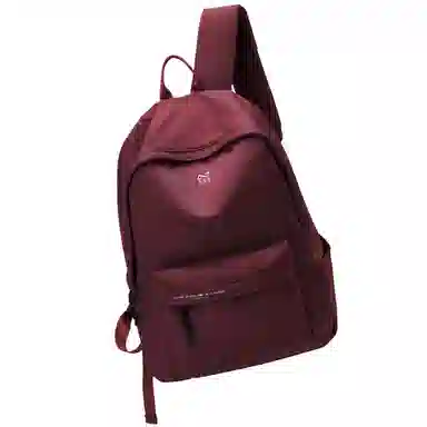 轻骑者 休闲大容量字母印花纯色初高中大学生上学通勤运动出游 织物 书包背包双肩包 男女同款情侣款 黑白色 韩版