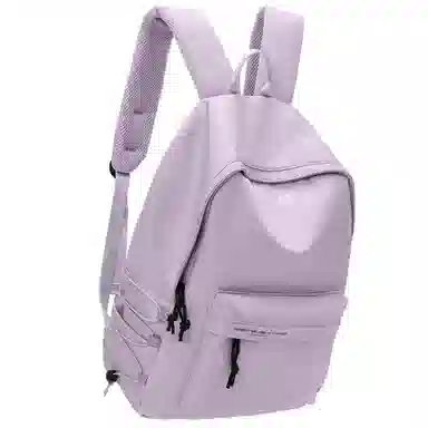 轻骑者 休闲大容量字母印花纯色初高中大学生上学通勤运动出游 织物 书包背包双肩包 男女同款情侣款 黑白色 韩版